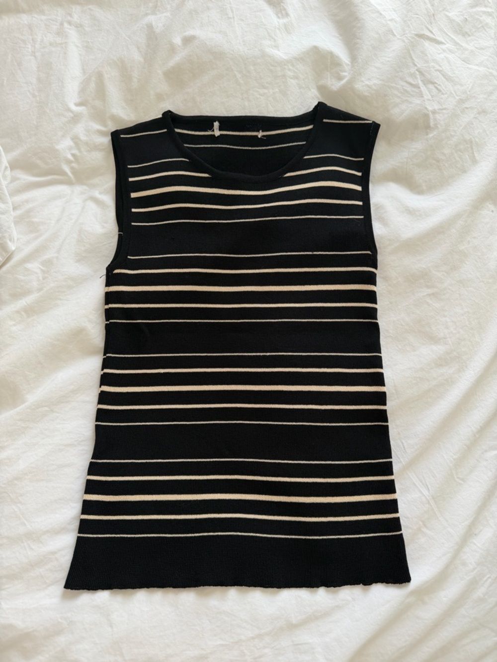 Vintage Striped Knit Tank Top